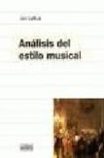 analisis del estilo musical-jan larue-9788482362915 analisis del estilo musical-jan larue-9788482362915