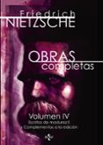 obras completas (v.4)-friedrich nietzsche-9788430969425 obras completas (v.4)-friedrich nietzsche-9788430969425