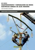 uf0993 mantenimiento y reparacion de redes electricas aereas de a lta tension-jesus trashorras montecelos-9788426722935 uf0993 mantenimiento y reparacion de redes electricas aereas de a lta tension-jesus trashorras montecelos-9788426722935