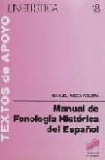 manual de fonologia historica del español-manuel ariza viguera-9788477380535 manual de fonologia historica del español-manuel ariza viguera-9788477380535