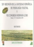 xiv reunion de la sociedad española de fisiologia vegetal-9788477234555 xiv reunion de la sociedad española de fisiologia vegetal-9788477234555