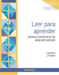 leer para aprender: lectura y escritura en las areas del curriculo-david rose-j.r. martin-9788436839265 leer para aprender: lectura y escritura en las areas del curriculo-david rose-j.r. martin-9788436839265