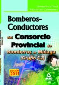 consorcio provincial de bomberos de malaga: temario y test materi as comunes bomberos-conductores (grupo c2)-9788467655865 consorcio provincial de bomberos de malaga: temario y test materi as comunes bomberos-conductores (grupo c2)-9788467655865