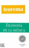 teorema vol. xxxi/3. filosofia de la musica-2910015891075 teorema vol. xxxi/3. filosofia de la musica-2910015891075