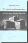 de varia restauratione-javier rivera blanco-9788496775275 de varia restauratione-javier rivera blanco-9788496775275