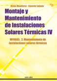 montaje y mantenimiento de instalaciones solares termicas iv-eduardo sañudo-9788496960985 montaje y mantenimiento de instalaciones solares termicas iv-eduardo sañudo-9788496960985