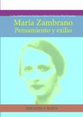 maria zambrano. pensamiento y exilio-maria zambrano-9788499401485 maria zambrano. pensamiento y exilio-maria zambrano-9788499401485