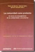 la comunidad como pretexto-9788476589595 la comunidad como pretexto-9788476589595