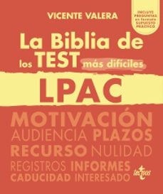 Portada de LA BIBLIA DE LOS TEST MAS DIFICILES DE LA LPAC