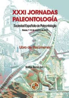 Portada de XXXI JORNADAS PALEONTOLOGIA. SOCIEDAD ESPAÑOLA DE PALEONTOLOGIA BAEZA, 7-10 DE