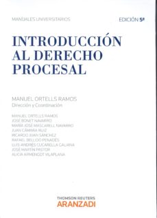 Portada de INTRODUCCION AL DERECHO PROCESAL 2015 (5ª ED.)