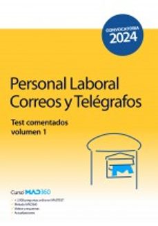 Descargar libros electrónicos en formato prc PERSONAL LABORAL DE CORREOS Y TELEGRADOS. TEST COMENTADOS VOL. 1 ePub FB2 en español