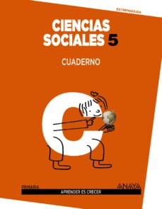 Portada de CIENCIAS SOCIALES 5 CUADERNO EDUCACION PRIMARIA EXTREMADURA