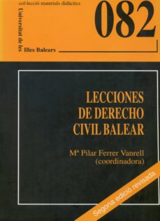 Portada de LECCIONES DE DERECHO CIVIL BALEAR