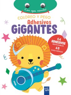 Portada de COLOREO Y PEGO ADHESIVOS GIGANTES: LEON