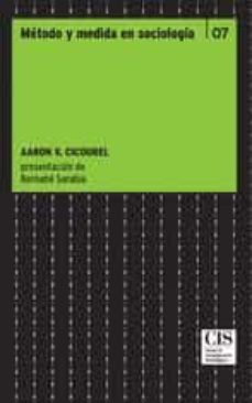 Portada de METODO Y MEDIDA EN SOCIOLOGIA
