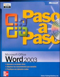 MICROSOFT OFFICE WORD 2003 (PASO A PASO) . | Casa del Libro