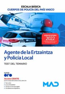 Portada de AGENTE DE LA ESCALA BASICA DE LOS CUERPOS DE POLICIA DEL PAIS VASCO (ERTZAINTZA Y POLICIA LOCAL)