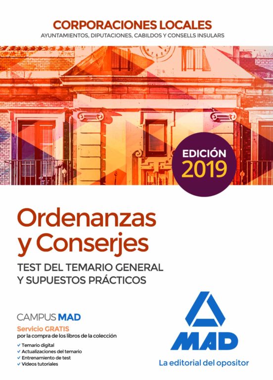 ORDENANZAS Y CONSERJES DE CORPORACIONES LOCALES: TEST DEL TEMARIO ...