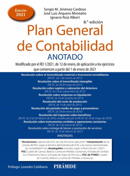 Plan General De Contabilidad Anotado 8ª Ed Sergio M Jimenez Cardoso Casa Del Libro